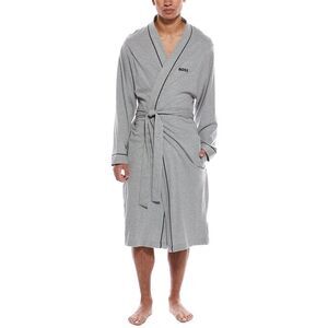 Hugo Boss Mens  Kimono Robe, Gray